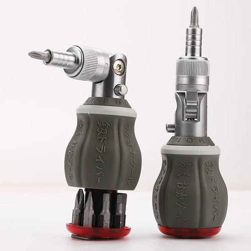 BowLift | 8-in-1 Multifunction Ratchet Screwdriver with Adjustable Angle – FlexiGrip