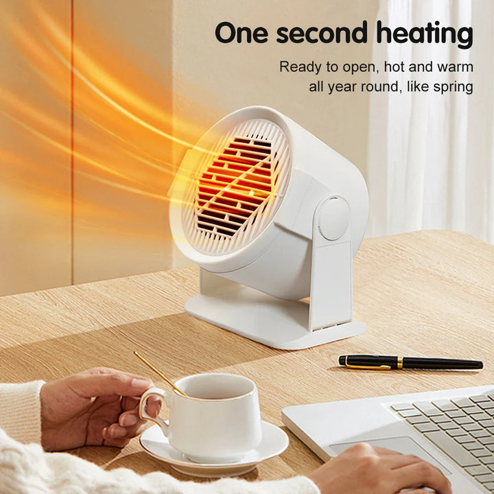 BowLift | Portable Electric Desk Heater with Warm Air Fan and Foot Warmer for Home and Office