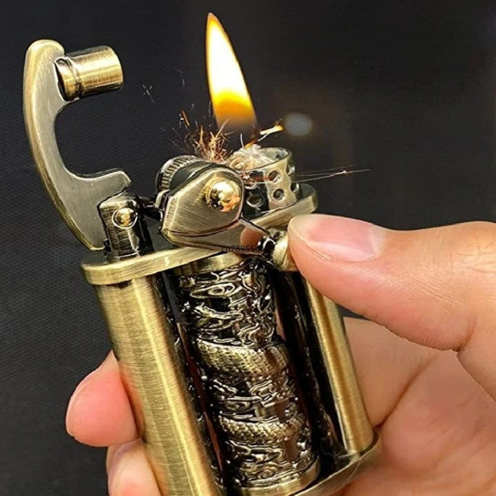 BowLift | Eco Flame Vintage Brass Kerosene Lighter