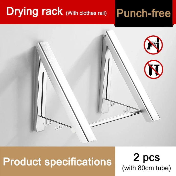 BowLift | Space Saver Foldable Wall Clothes Aluminum Rack