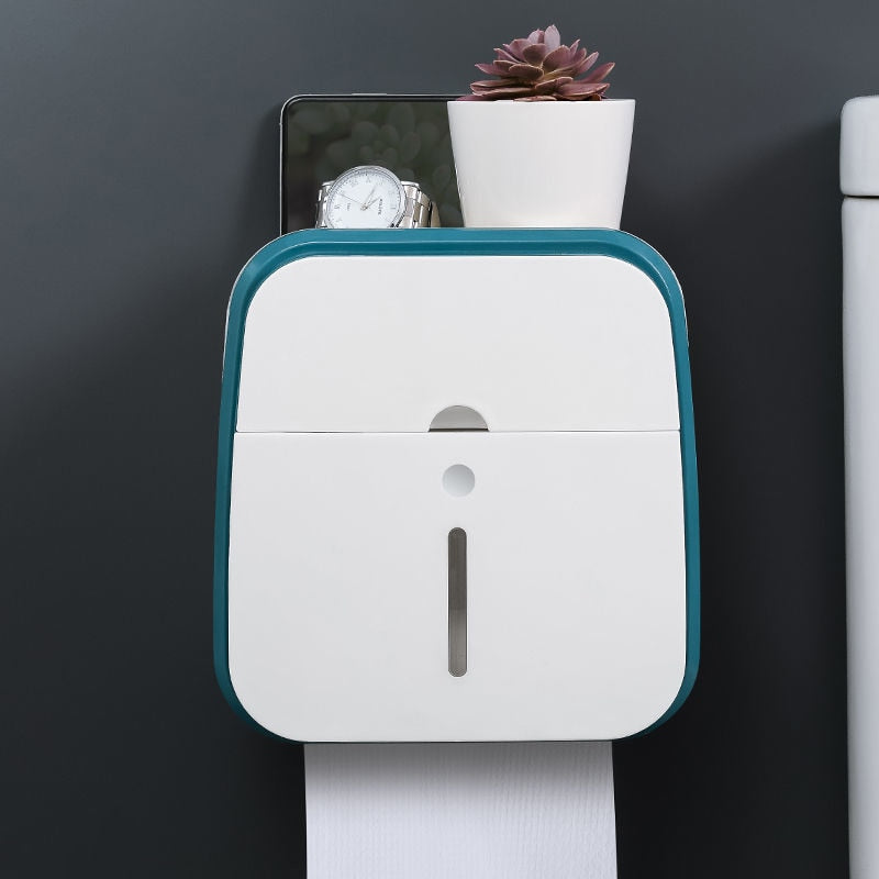 BowLift | Wall-Mounted Bathroom Organizer Tissue Box Holder