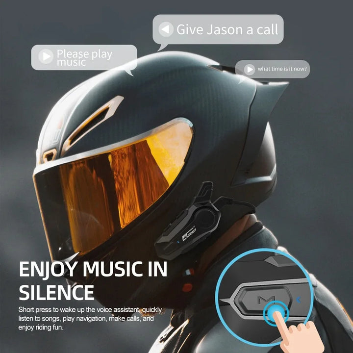 BowLift | Bluetooth Motorcycle Helmet Intercom Headset with 1000m Range & IPX6 Waterproof – RoadComm