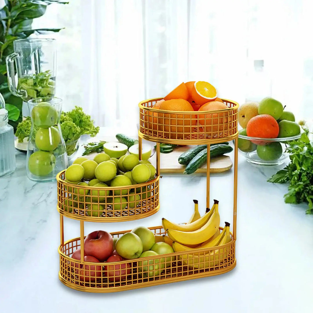FruitElegance – Metal Wire Basket for Fruit & Vegetables Bowlift