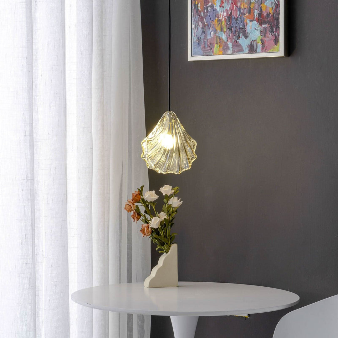 BowLift | Mini Shell Pendant Light – Glass Coastal Design