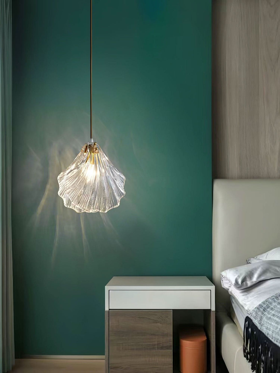 BowLift | Mini Shell Pendant Light – Glass Coastal Design