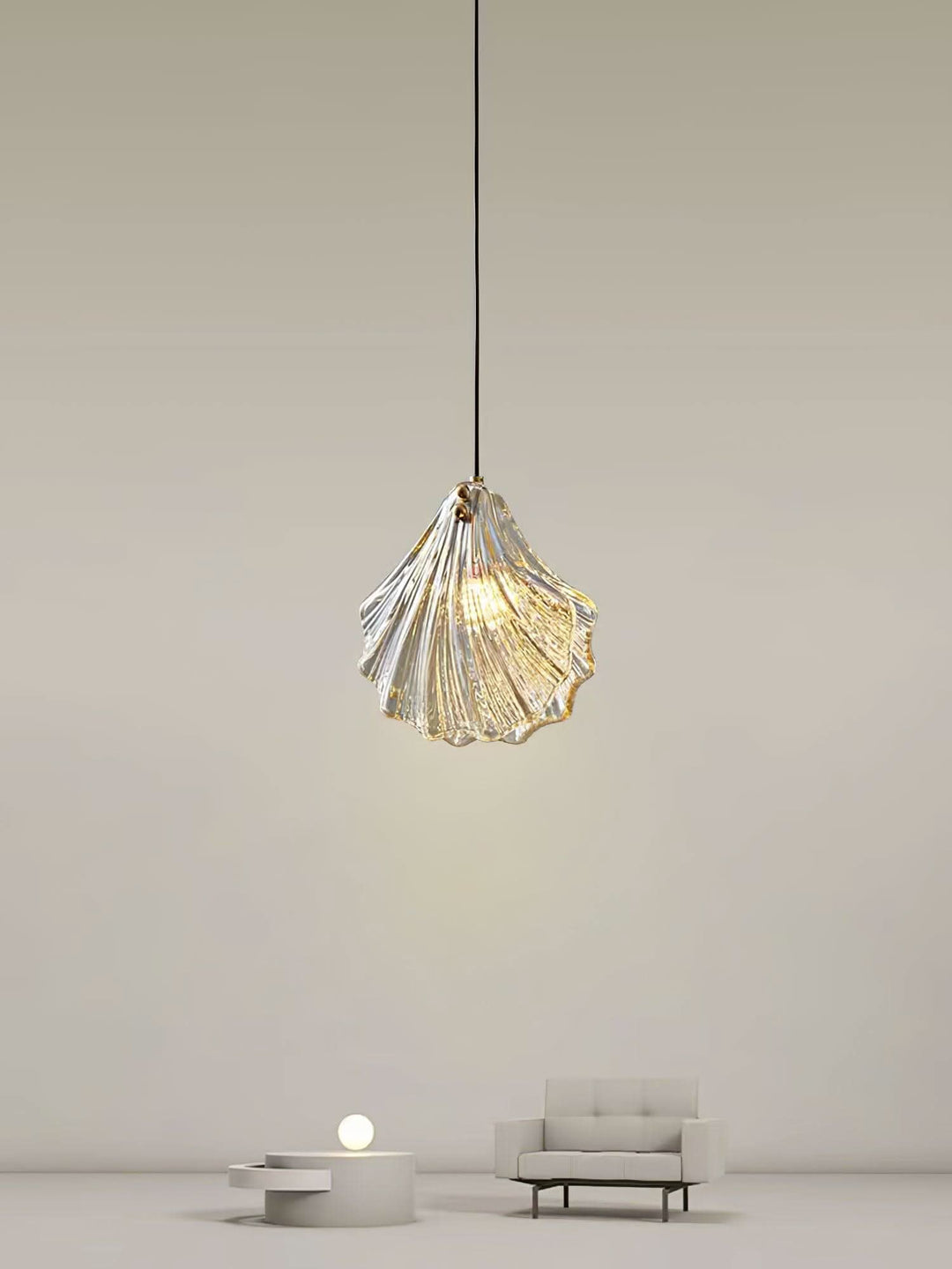 BowLift | Mini Shell Pendant Light – Glass Coastal Design