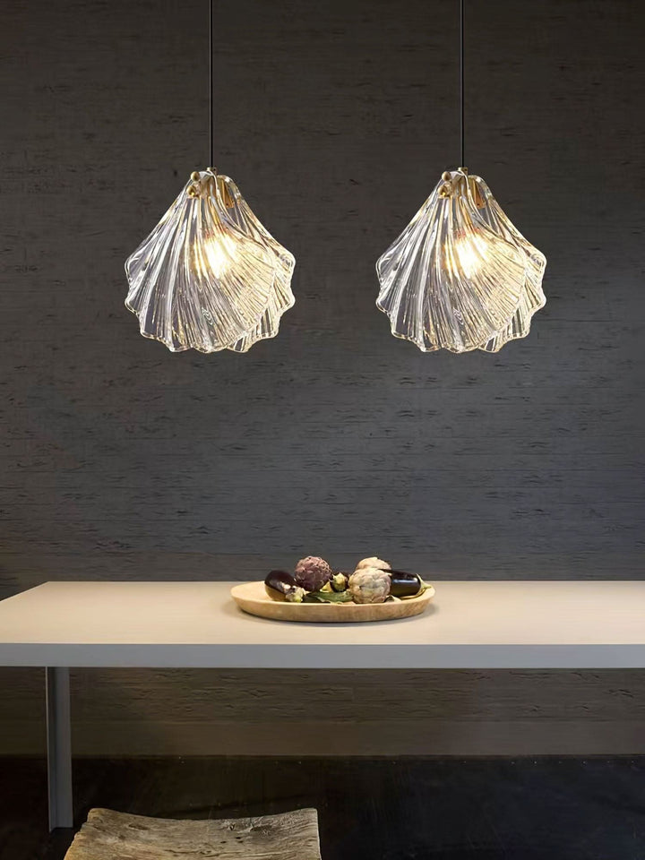 BowLift | Mini Shell Pendant Light – Glass Coastal Design