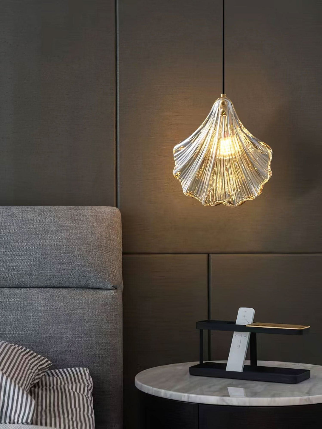 BowLift | Mini Shell Pendant Light – Glass Coastal Design