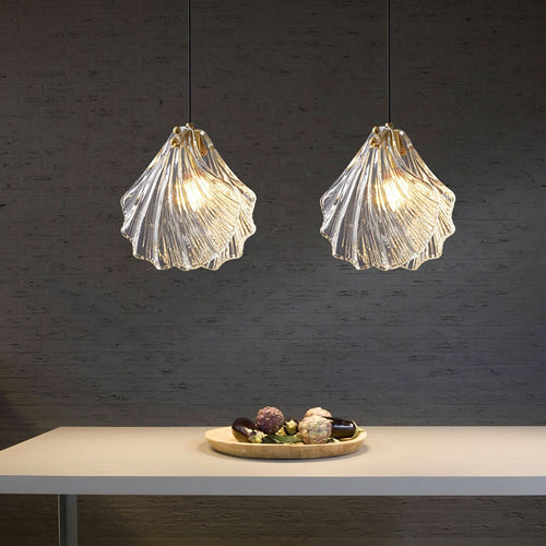 BowLift | Mini Shell Pendant Light – Glass Coastal Design