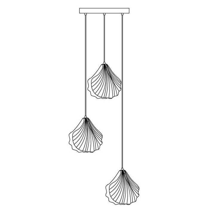 BowLift | Mini Shell Pendant Light – Glass Coastal Design
