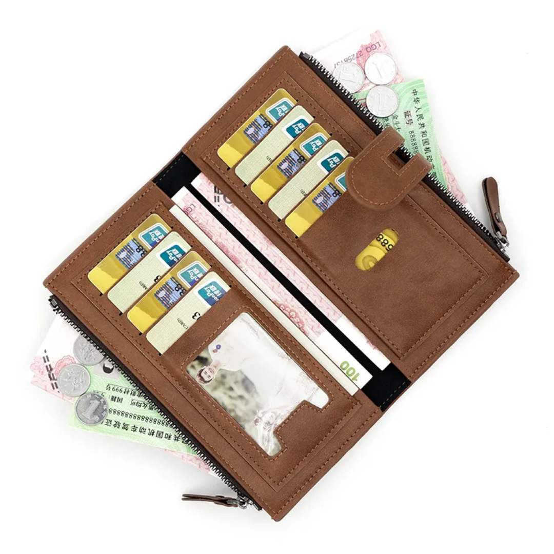 Long Leather Wallet for Ladies Bowlift