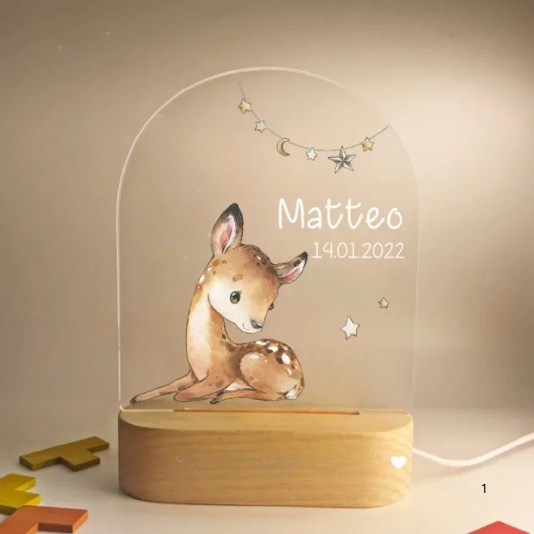BowLift | Personal Night Light with Name – Soft Warm LED Lighting for Children
