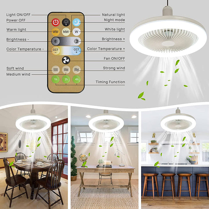 BreezeGlow Fan Light – Ceiling fan with remote control Bowlift