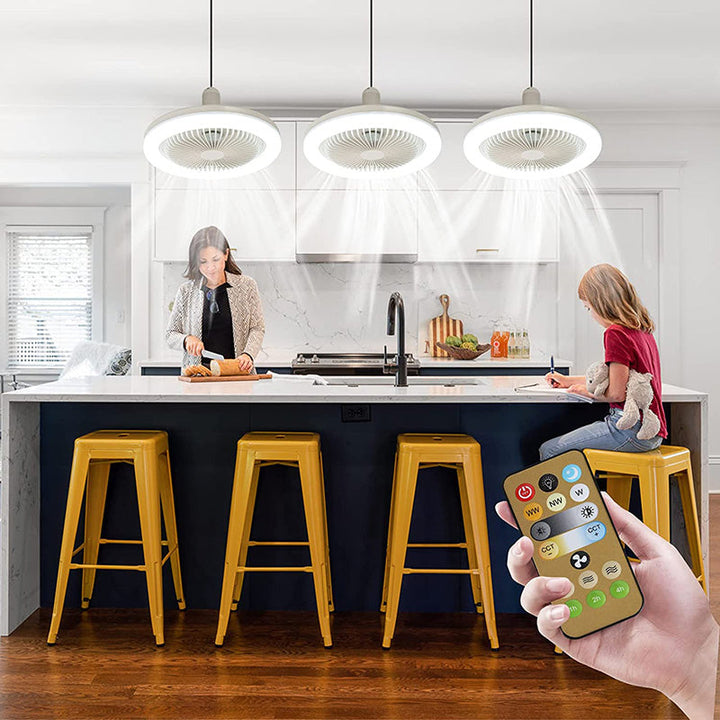 BreezeGlow Fan Light – Ceiling fan with remote control Bowlift