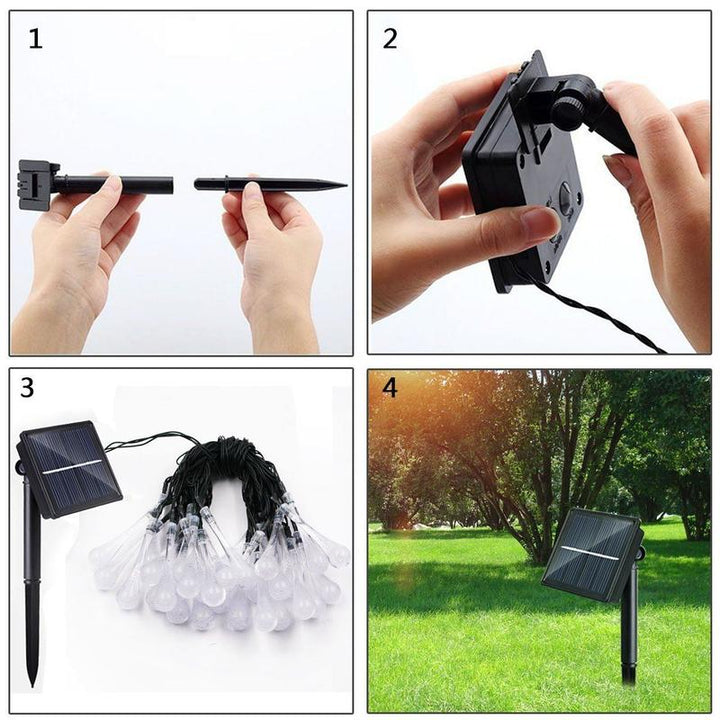 BowLift | Solar Water Droplet String Lights