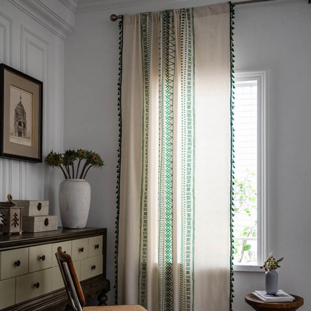 BowLift | Solstice Loom Artisan Tassel Curtain