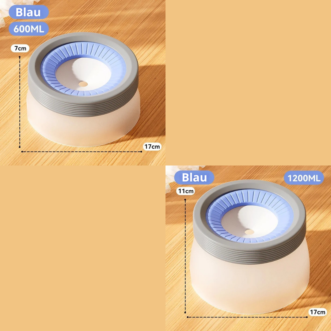 Leak-proof splash guard bowl for dogs & cats Bowlift