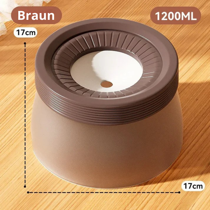 Leak-proof splash guard bowl for dogs & cats Bowlift