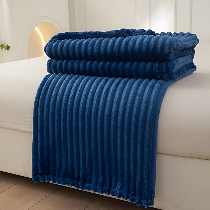 BowLift | CosyLoom Plaid | Soft Ribbed Fleece Blanket | Breathable & Fluffy | For All Seasons