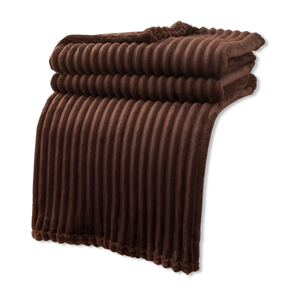 BowLift | CosyLoom Plaid | Soft Ribbed Fleece Blanket | Breathable & Fluffy | For All Seasons