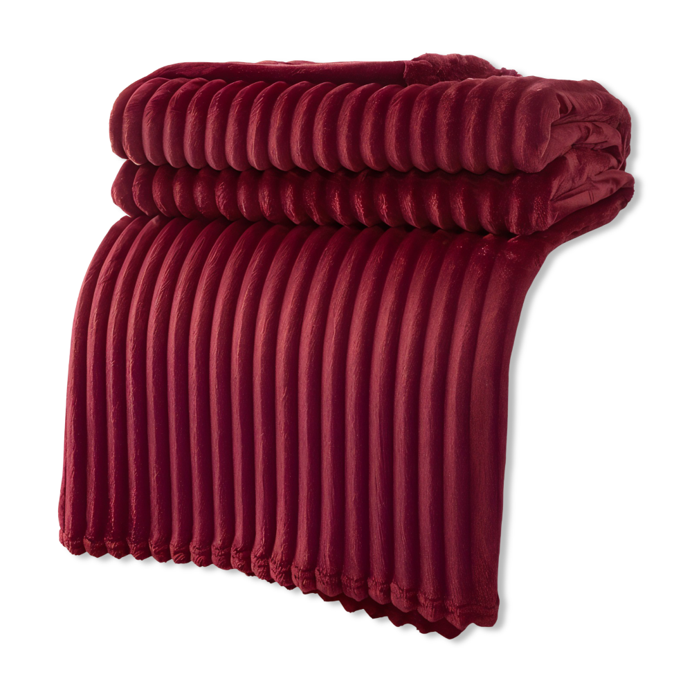 BowLift | CosyLoom Plaid | Soft Ribbed Fleece Blanket | Breathable & Fluffy | For All Seasons