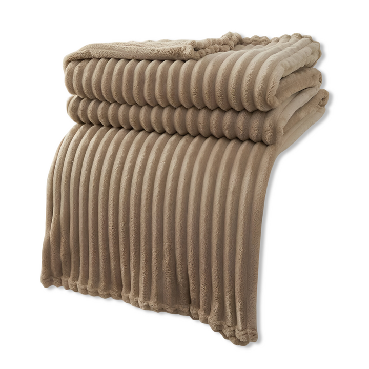 BowLift | CosyLoom Plaid | Soft Ribbed Fleece Blanket | Breathable & Fluffy | For All Seasons