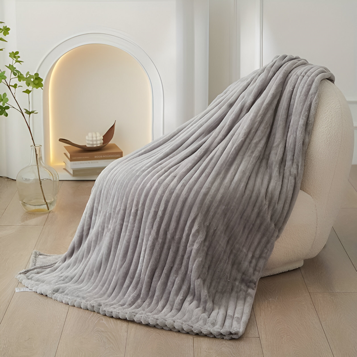 BowLift | CosyLoom Plaid | Soft Ribbed Fleece Blanket | Breathable & Fluffy | For All Seasons
