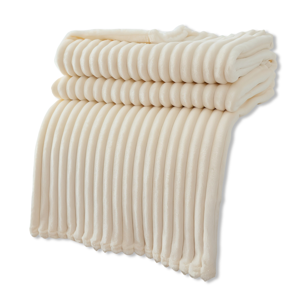 BowLift | CosyLoom Plaid | Soft Ribbed Fleece Blanket | Breathable & Fluffy | For All Seasons