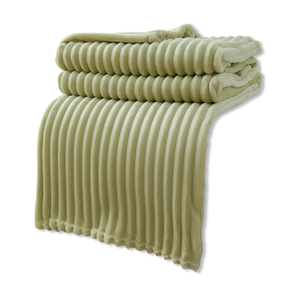 BowLift | CosyLoom Plaid | Soft Ribbed Fleece Blanket | Breathable & Fluffy | For All Seasons