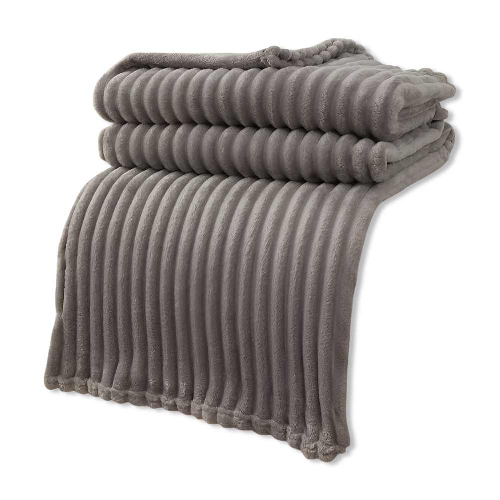 BowLift | CosyLoom Plaid | Soft Ribbed Fleece Blanket | Breathable & Fluffy | For All Seasons