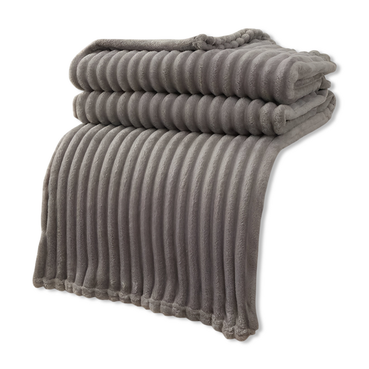 BowLift | CosyLoom Plaid | Soft Ribbed Fleece Blanket | Breathable & Fluffy | For All Seasons