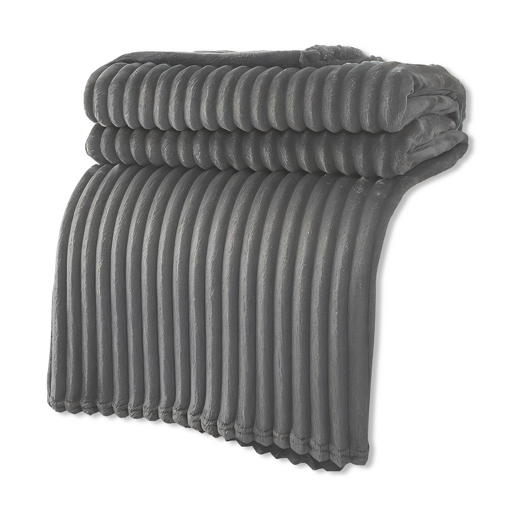 BowLift | CosyLoom Plaid | Soft Ribbed Fleece Blanket | Breathable & Fluffy | For All Seasons