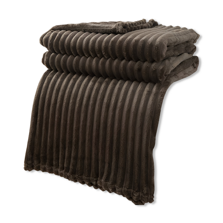 BowLift | CosyLoom Plaid | Soft Ribbed Fleece Blanket | Breathable & Fluffy | For All Seasons