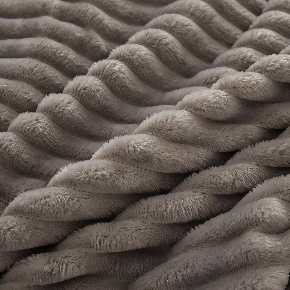 BowLift | CosyLoom Plaid | Soft Ribbed Fleece Blanket | Breathable & Fluffy | For All Seasons