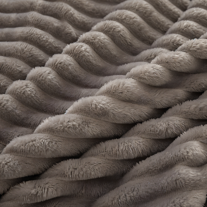 BowLift | CosyLoom Plaid | Soft Ribbed Fleece Blanket | Breathable & Fluffy | For All Seasons