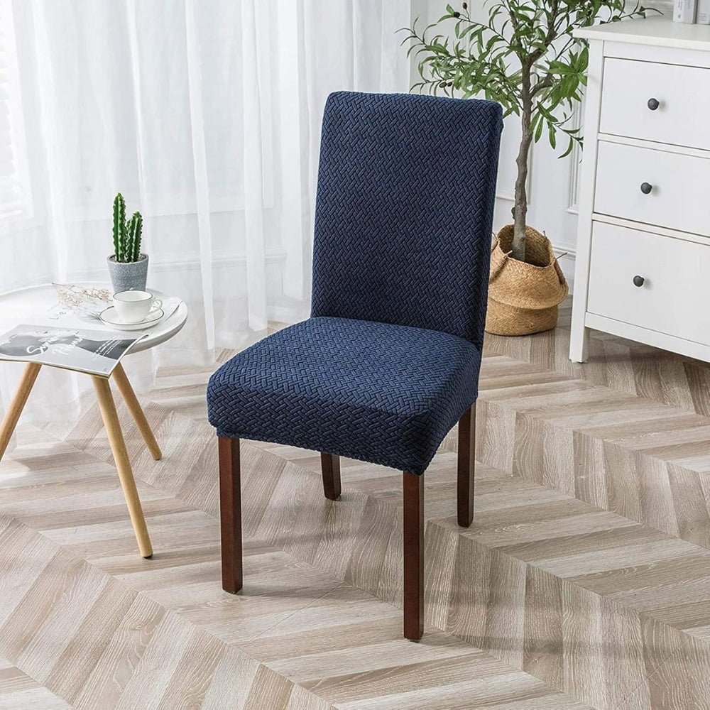 BowLift | Sylva Jacquard Velvet Stretch Dining Chair Cover