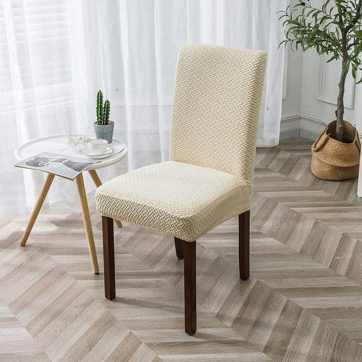 BowLift | Sylva Jacquard Velvet Stretch Dining Chair Cover