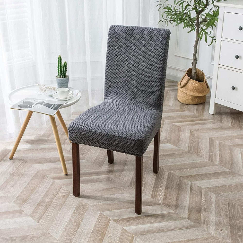 BowLift | Sylva Jacquard Velvet Stretch Dining Chair Cover