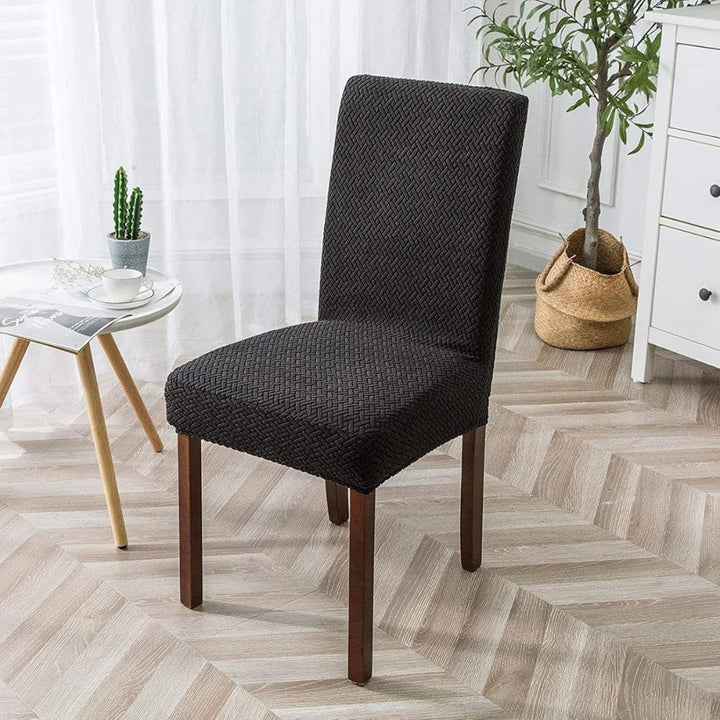 BowLift | Sylva Jacquard Velvet Stretch Dining Chair Cover