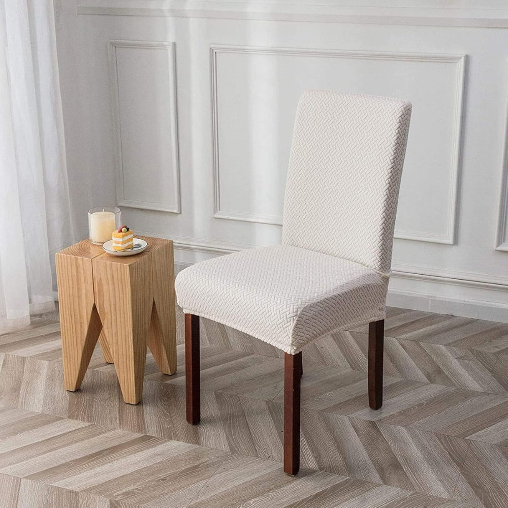 BowLift | Sylva Jacquard Velvet Stretch Dining Chair Cover