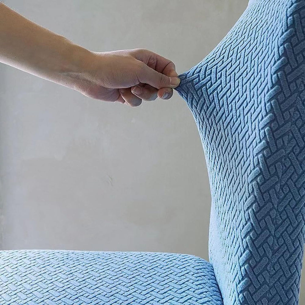 BowLift | Sylva Jacquard Velvet Stretch Dining Chair Cover