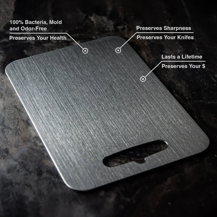 BowLift | Titanium Cutting Board – Antibacterial, Non-Toxic, BPA-Free Kitchen Essential, Knife-Friendly Design for Safe Food Preparation