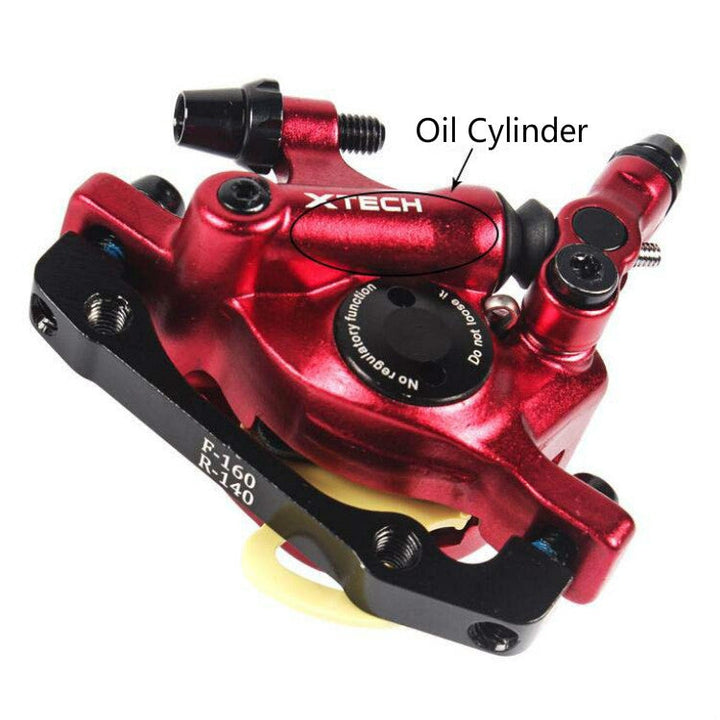 BowLift | ZOOM HB100 Mountain Bike Hydraulic Brake Caliper Folding Bike Cable Actuated Hydraulic Disc Brake Caliper, Style: Front (Blue)