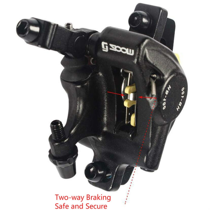 BowLift | ZOOM HB100 Mountain Bike Hydraulic Brake Caliper Folding Bike Cable Actuated Hydraulic Disc Brake Caliper, Style: Front (Blue)