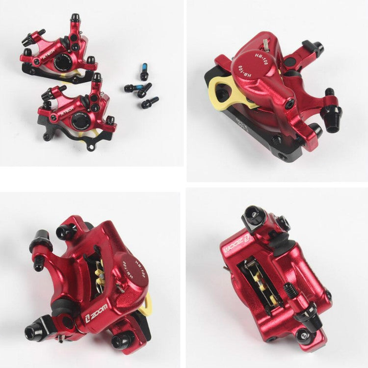 BowLift | ZOOM HB100 Mountainbike Hydraulic Brake Caliper Folding Bike Cable Hydraulic Disc Brake Caliper, Style: Front and Rear (Blue)