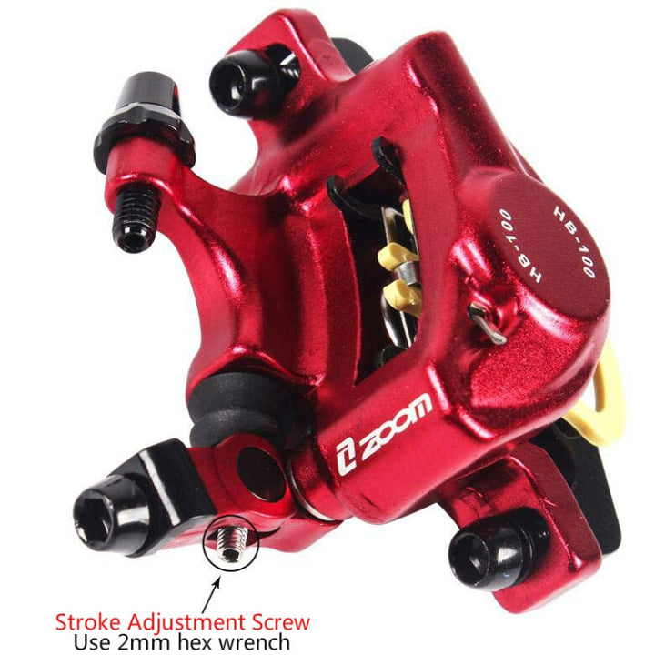 BowLift | ZOOM HB100 Mountainbike Hydraulic Brake Caliper Folding Bike Cable Hydraulic Disc Brake Caliper, Style: Front and Rear (Blue)