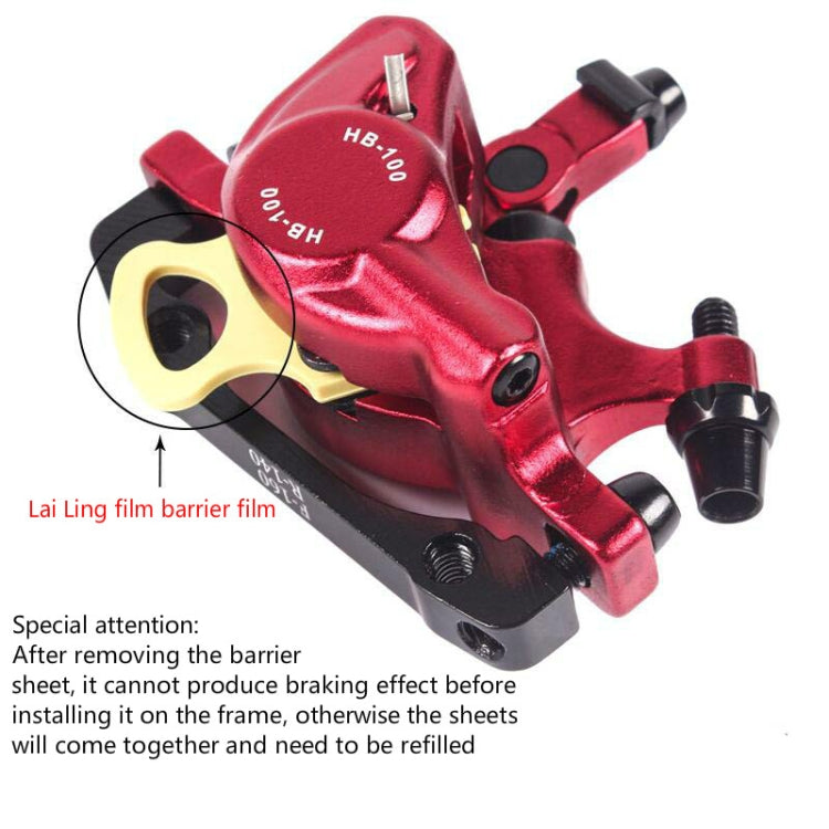 BowLift | ZOOM HB100 Mountainbike Hydraulic Brake Caliper Folding Bike Cable Hydraulic Disc Brake Caliper, Style: Front and Rear (Blue)
