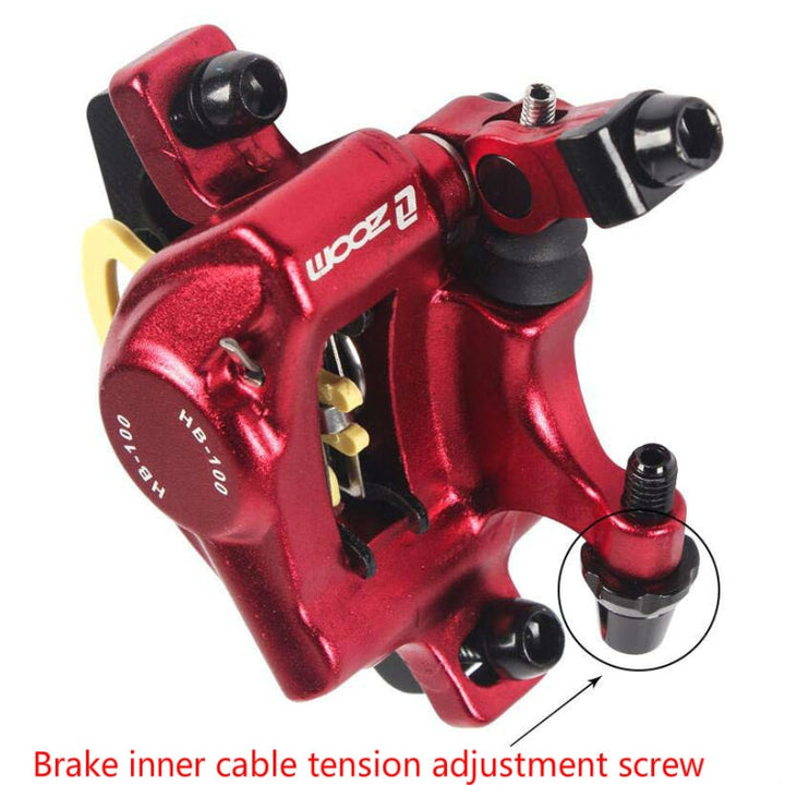 BowLift | ZOOM HB100 Mountainbike Hydraulic Brake Caliper Folding Bike Cable Hydraulic Disc Brake Caliper, Style: Front and Rear (Blue)