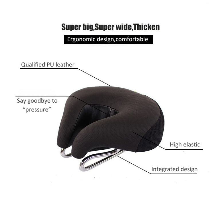 BowLift | Noseless Bicycle Saddle Mountain Bike Thick Soft Padding (Black)