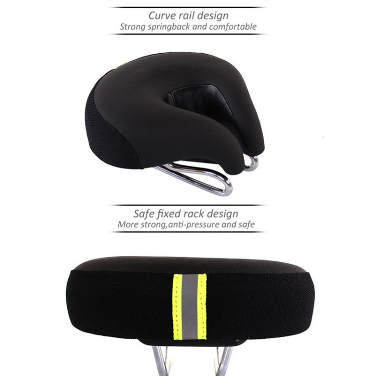 BowLift | Noseless Bicycle Saddle Mountain Bike Thick Soft Padding (Black)